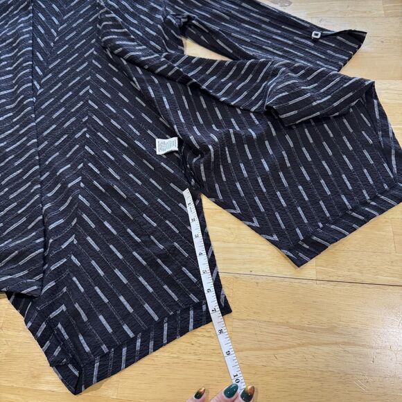 Habitat Crepe Open Shark Bite Long Thin Blazer Cardigan Modern Top Small Black - Picture 9 of 11